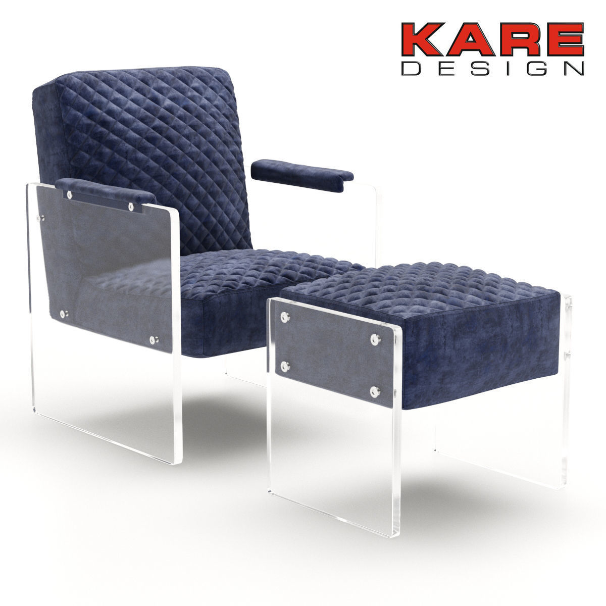 Kare Stich Visible Blue Velvet 3D model