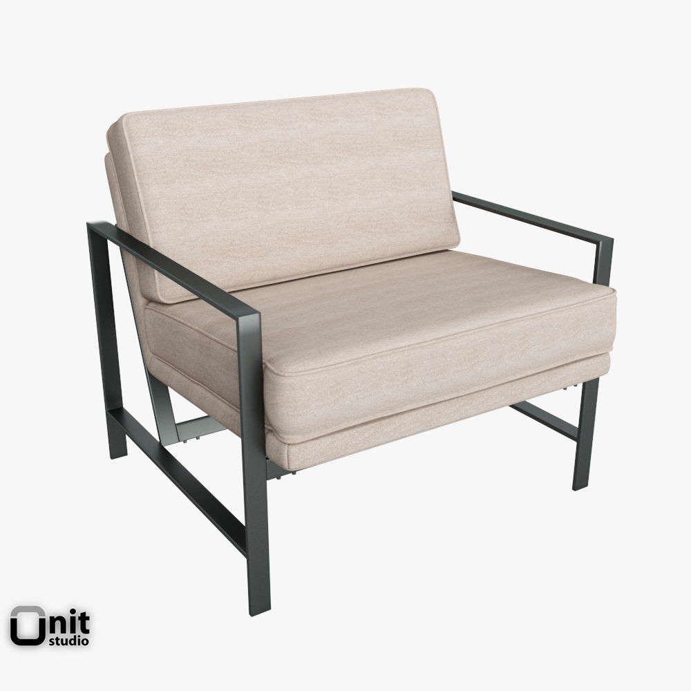 3d Metal Frame Chair By West Elm Cgtrader Metal Frame Chair By West Elm 3d Model Max Obj 3ds Fbx Dwg Unitypackage 6