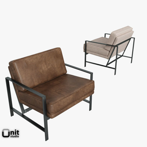 Metal Frame Chair By West Elm Cgtrader