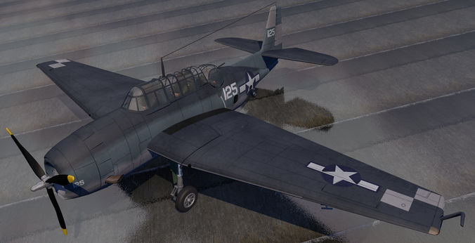 Grumman Tbf 1 And Tbm 3 Avenger 3d Model Cgtrader