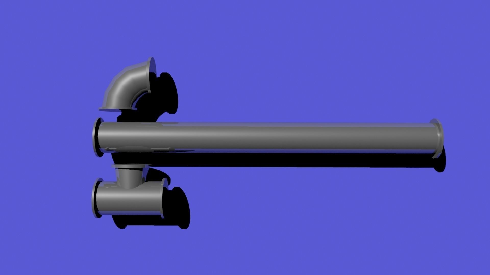 pipe system 5 poly Modular Pipe 3 / VR AR / model piece system low 3D