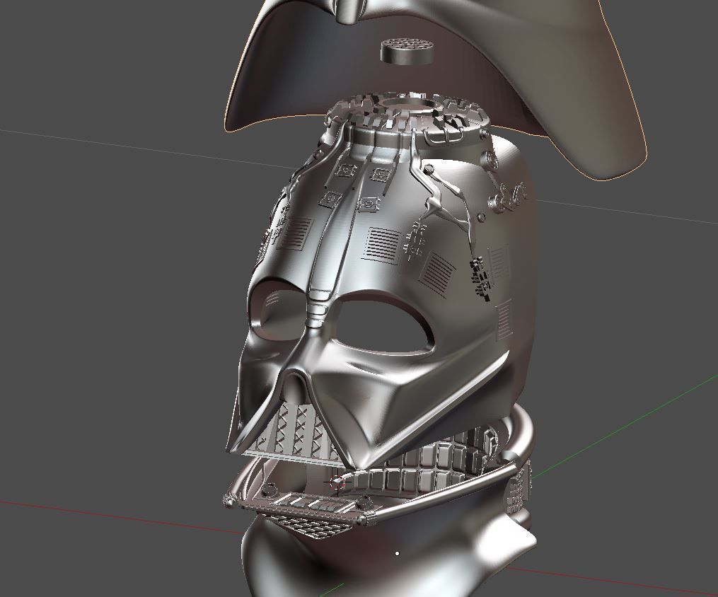 3D Printable Darth Vader Helmet - With Reveal Face Mask 3D model 3D ...