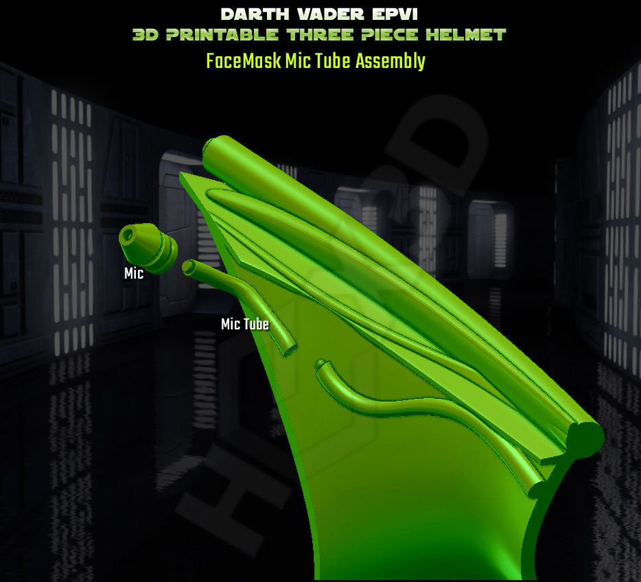 3D Printable Darth Vader Helmet - With Reveal Face Mask 3D model 3D ...