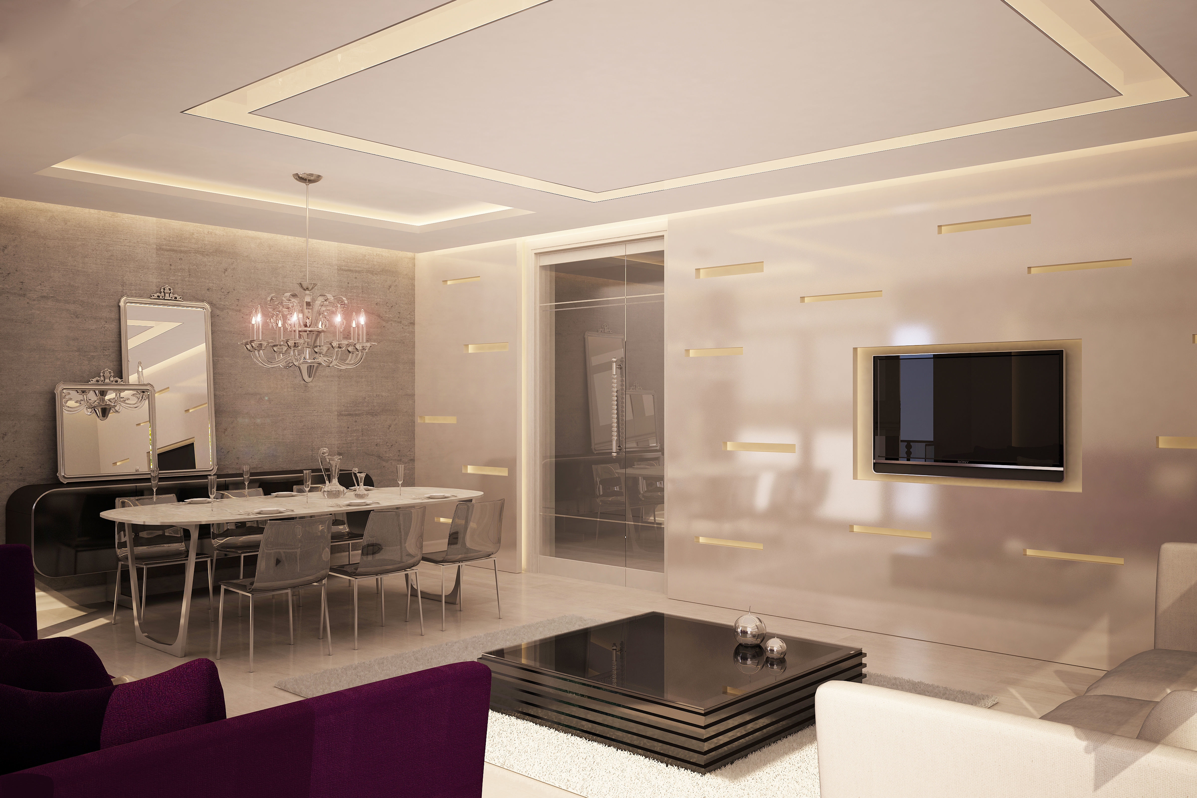 Living Room Scene 3D Model CGTrader