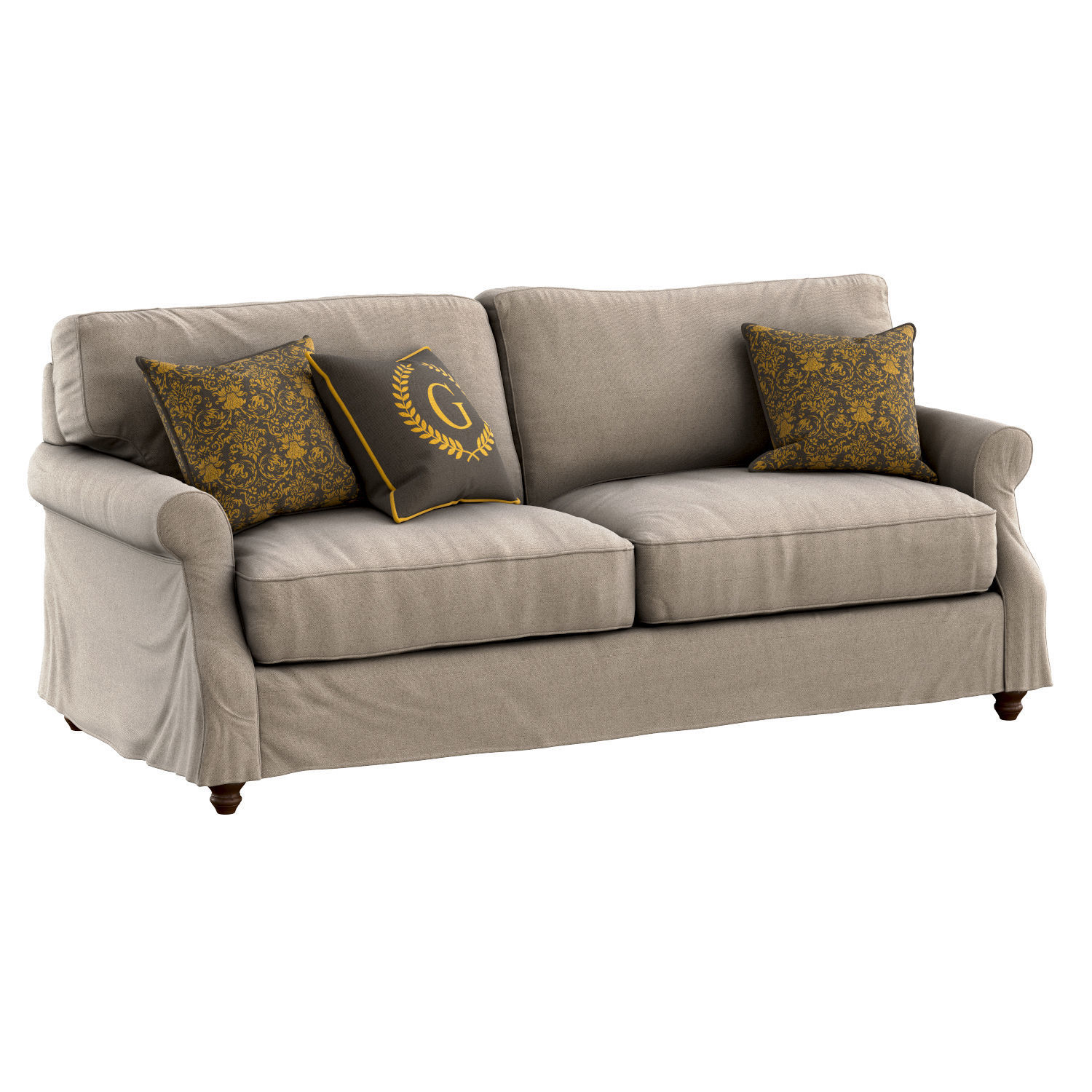 Tifton Sofa Slipcover Furniture 3d Cgtrader Tifton Sofa Slipcover 3d Model