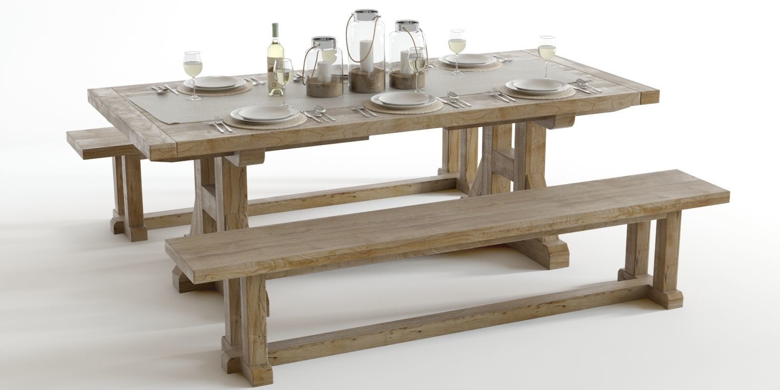 Pottery Barn Stafford Dining Set Cgtrader Pottery Barn Stafford Dining Set Model Max Obj Mtl Fbx 7