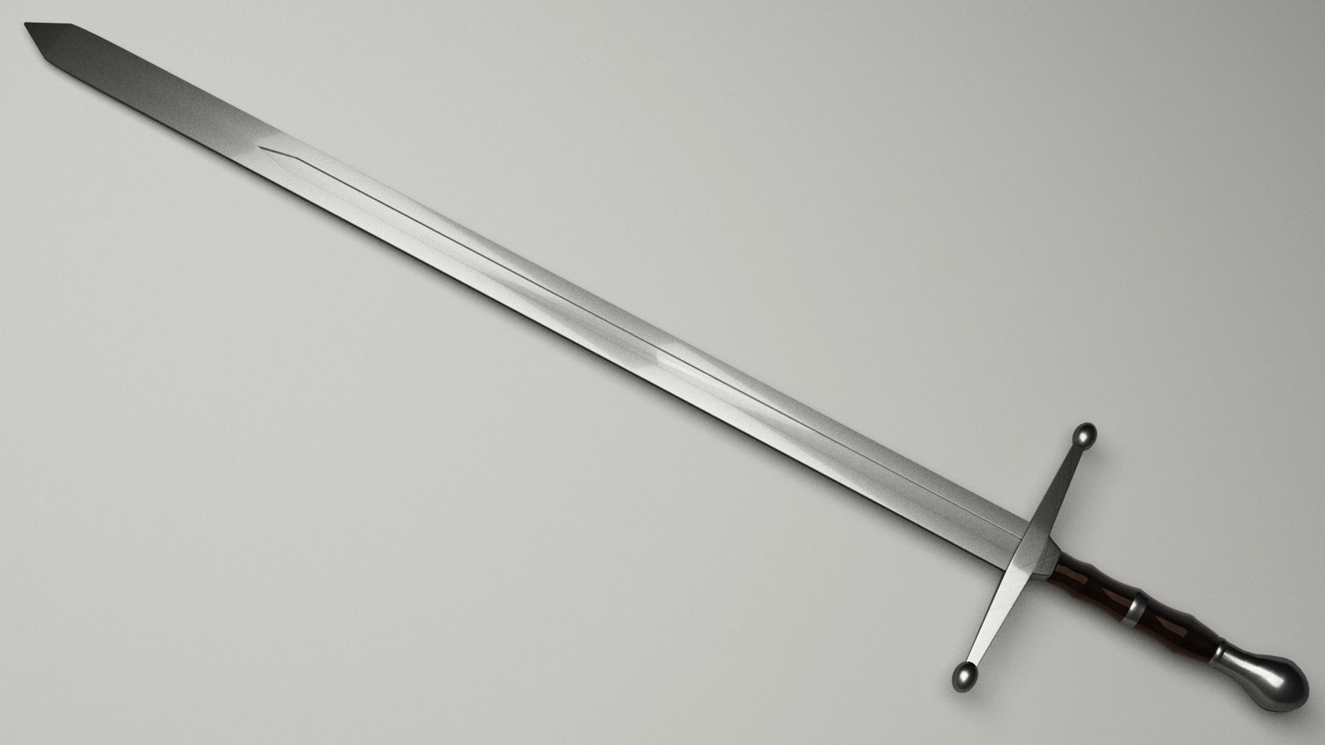 3d model medieval longsword