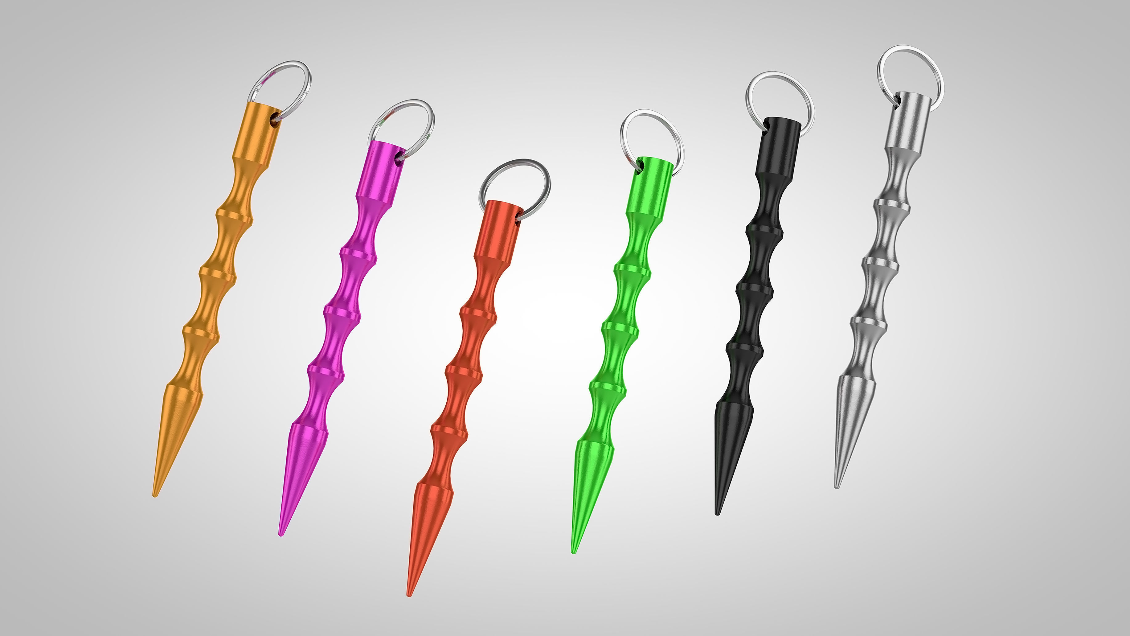 High poly exact replica Aluminum kubotans with ring