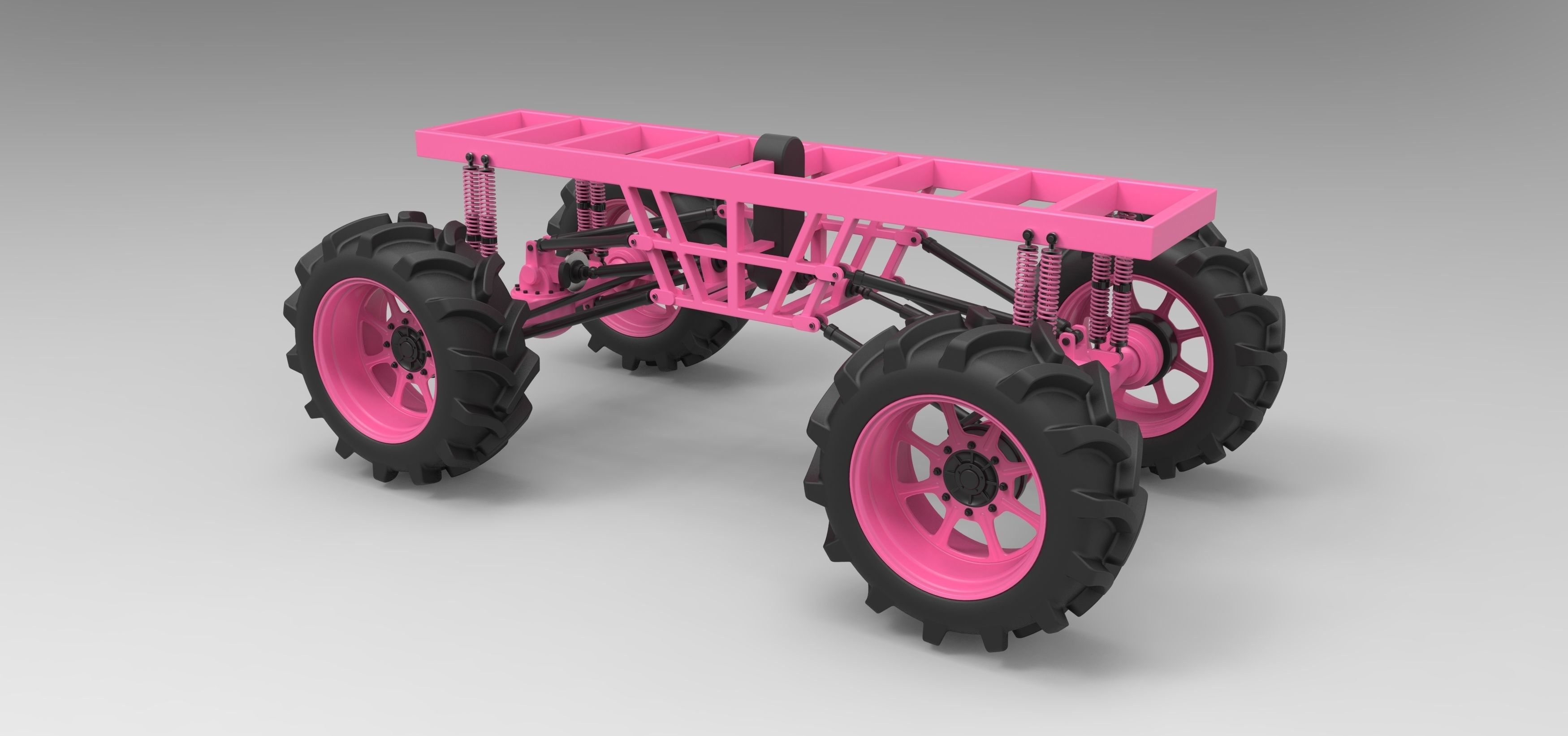 Chassis for Mud truck 3D model CGTrader
