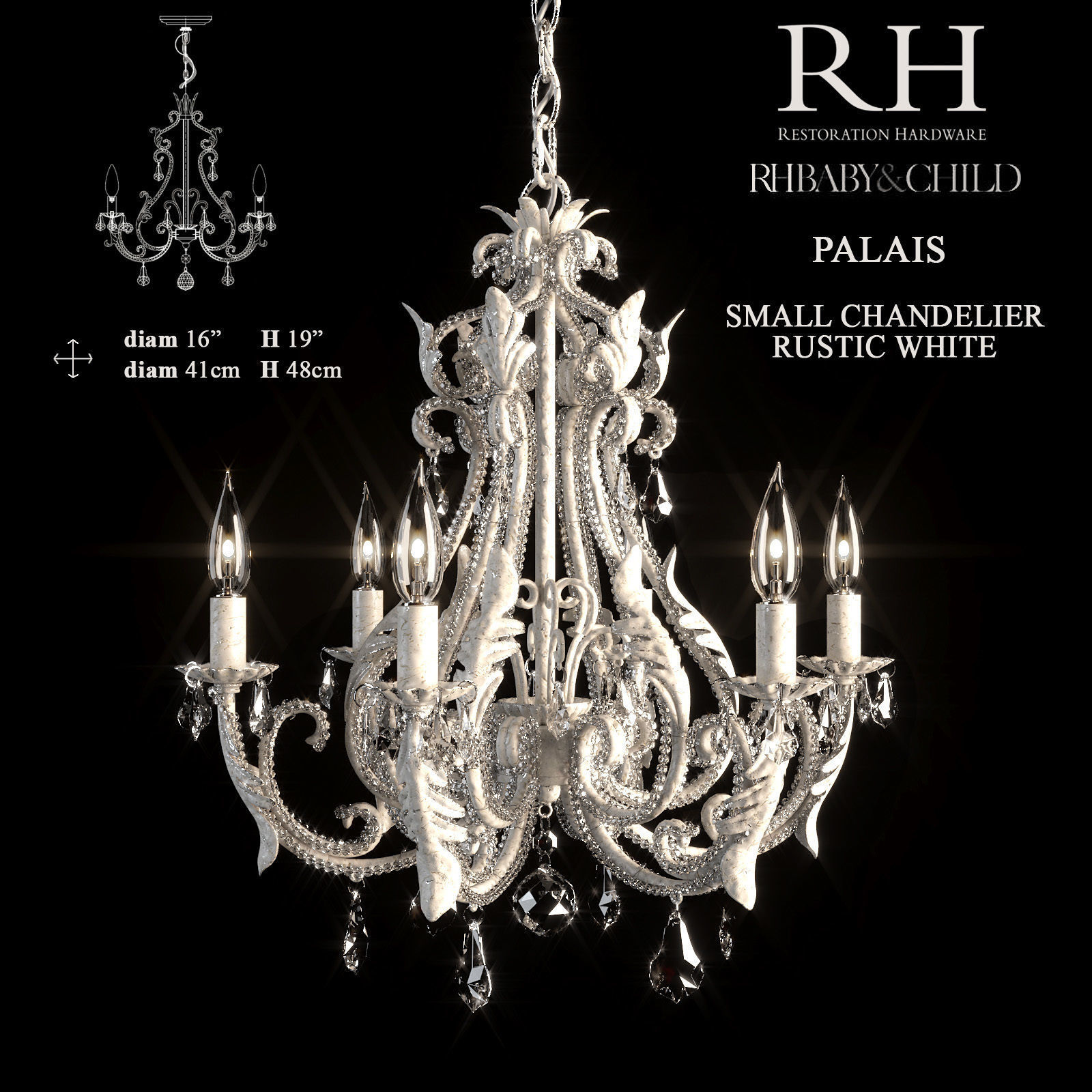 Palais Chandelier 3D model