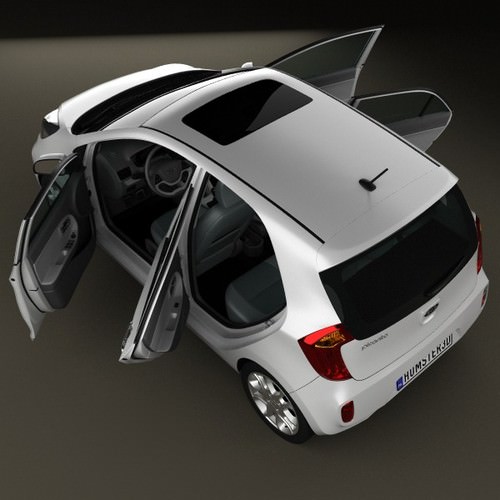 Kia Picanto 2012 with HQ Interior 3D Model MAX OBJ 3DS FBX ...