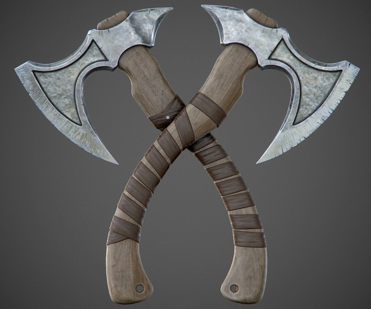 3D model battle axe PBR GameReady VR / AR / lowpoly CGTrader