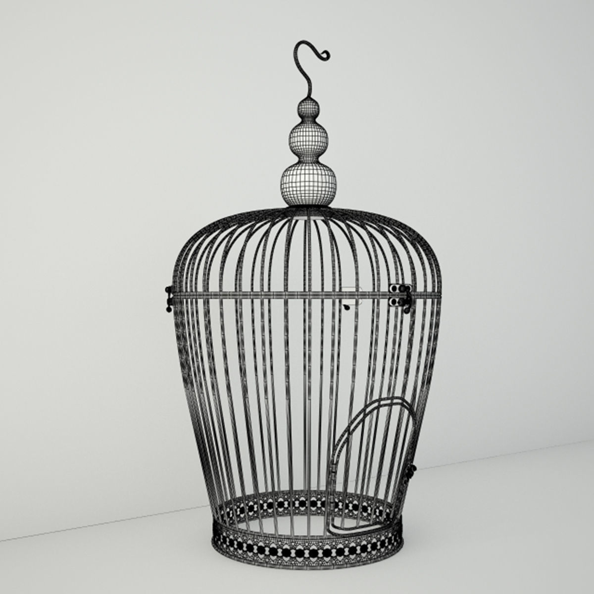 Rusted Metal Bird Cage 3D model CGTrader