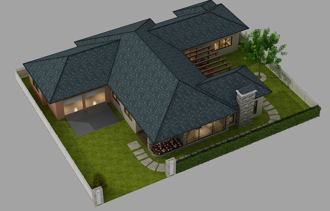 Full house 3d model Full house 3d model