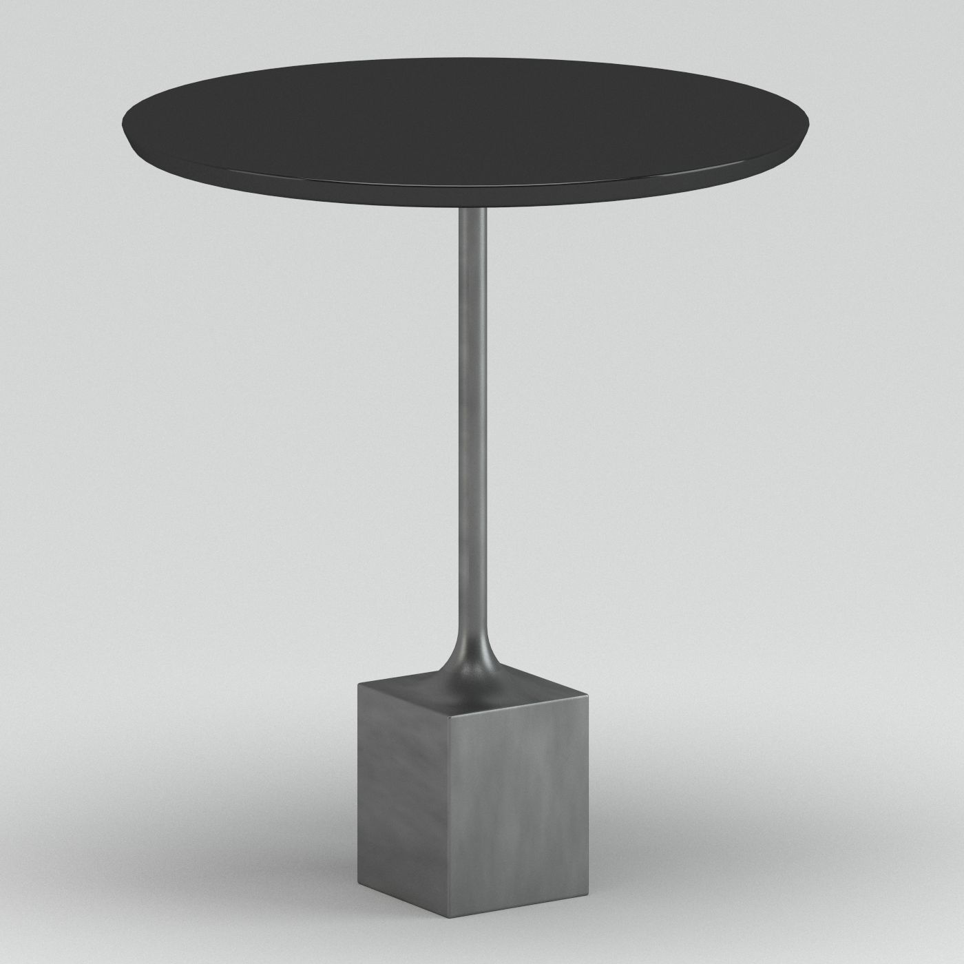 Black Leather Side Table 3D CGTrader