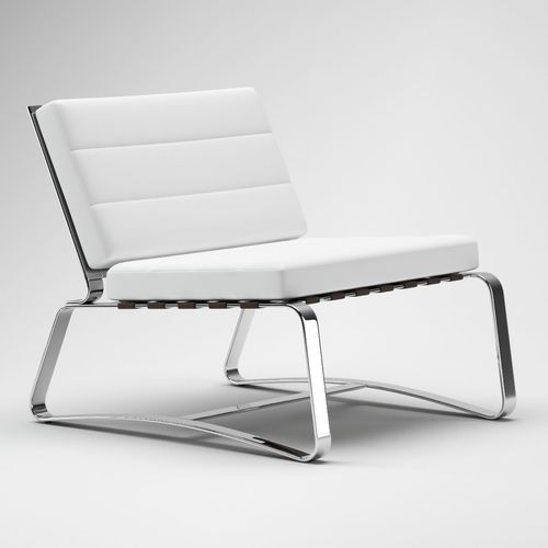 White Leather Modern Lounge Chair Model Cgtrader White Leather Modern Lounge Chair Model Max Obj Mtl Fbx