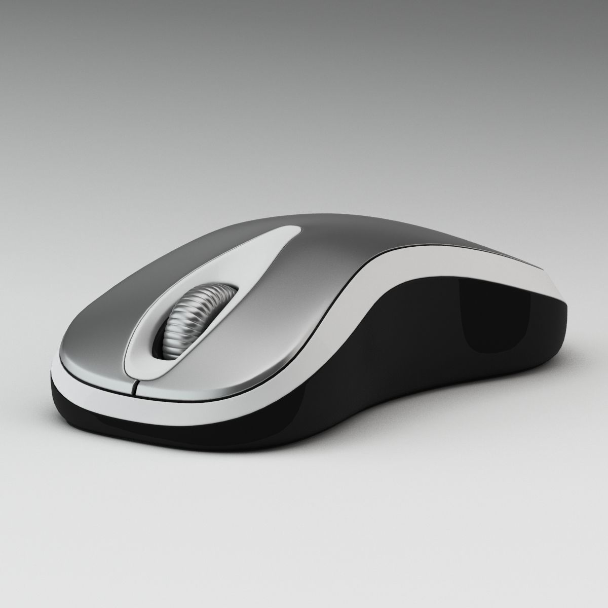 Black, Grey And White Computer Mouse 3D CGTrader