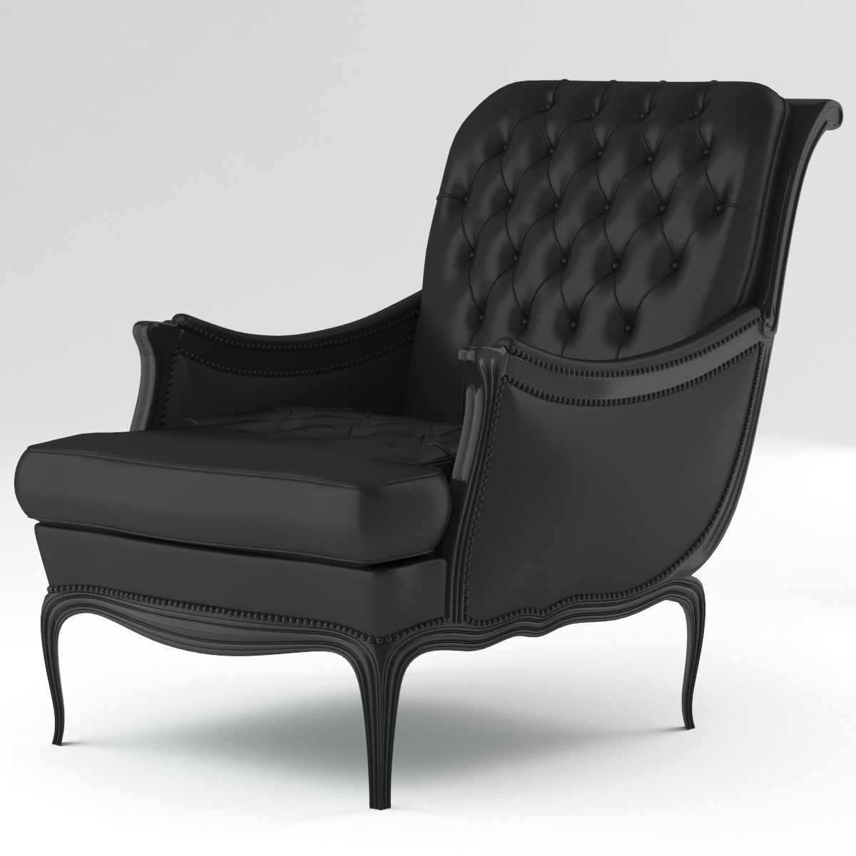 3D model Black Classic Armchair CGTrader