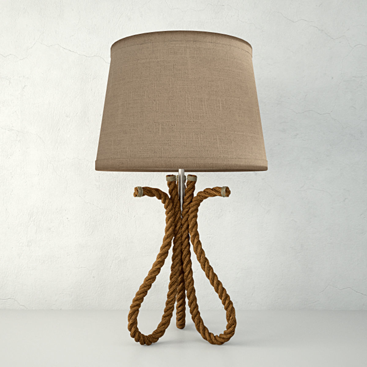 Nautical Rope Table Lamps 2 3D model CGTrader