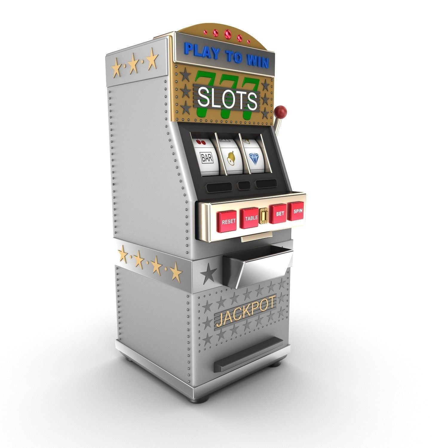 A slot machine or gamble machine 3D model | CGTrader