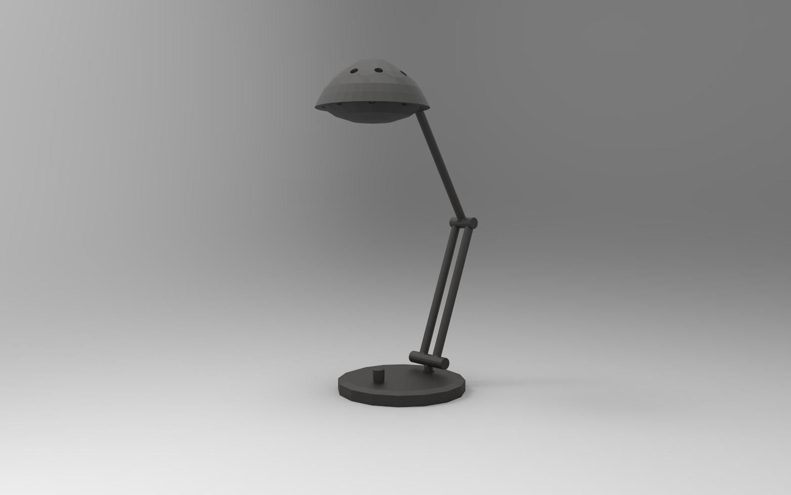 3d Printable Desk Lamp Print Model