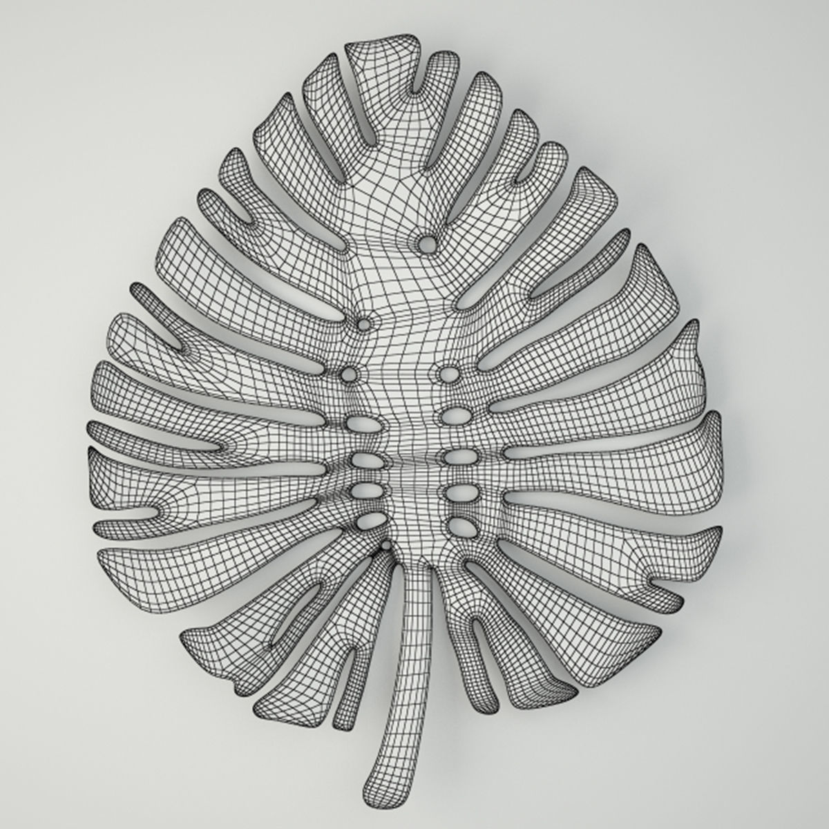 3d Model Green Metal Leaf Wall Art Cgtrader Green Metal Leaf Wall Art 3d Model Max Fbx Unitypackage 2