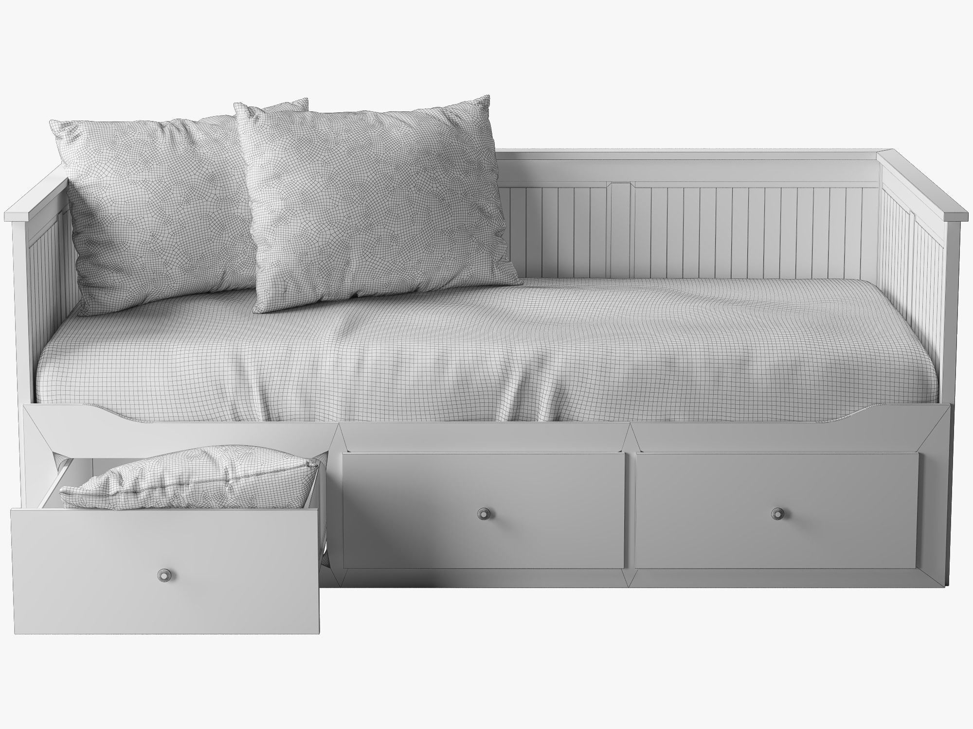 3d Ikea Hemnes Bed 1 Cgtrader Ikea Hemnes Bed 1 3d Model Max Obj Mtl 3ds Fbx 5
