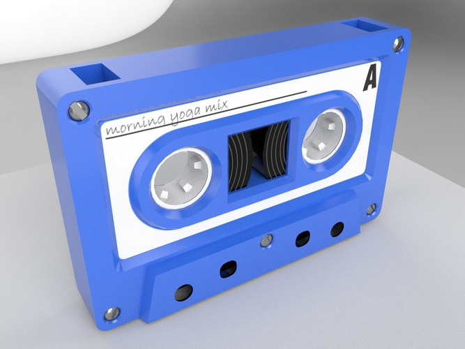 Retro MicroCassette Audio Tape 3D model CGTrader