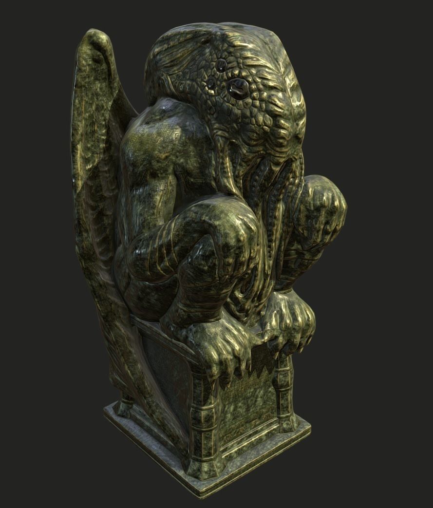 Cthulhu Statuette - low