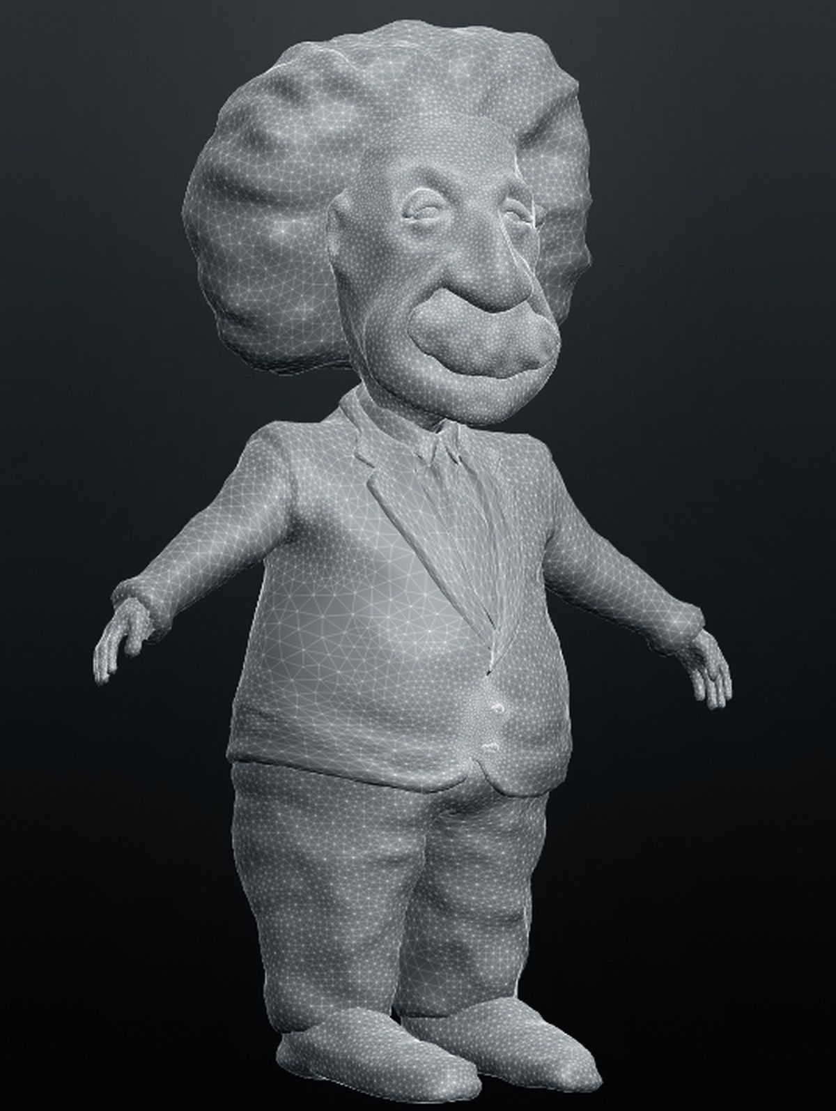 Albert Einstein 3D model 3D printable CGTrader