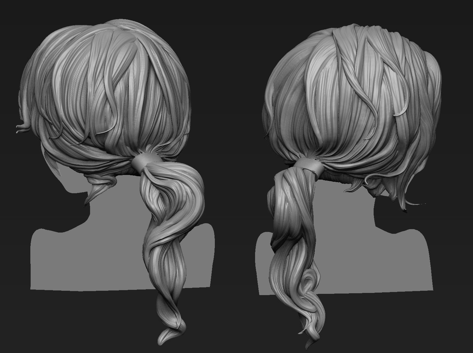 Hair 10 Printable 3D model 3D printable | CGTrader