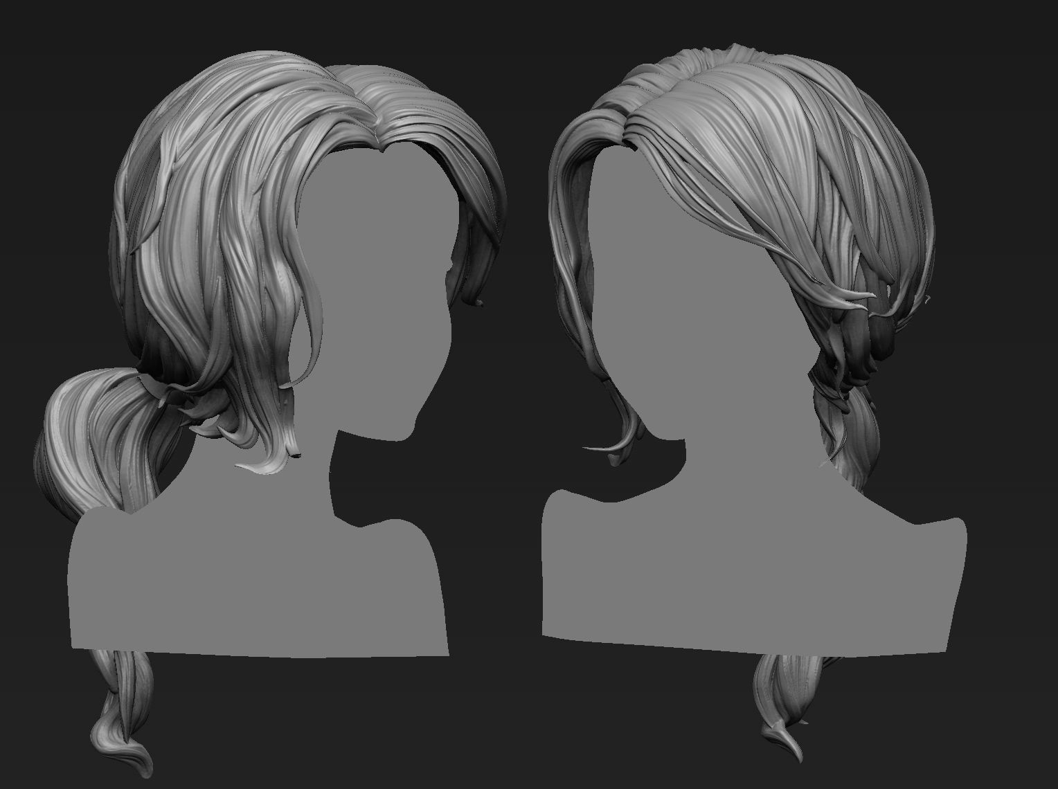 Hair 10 Printable 3D model 3D printable | CGTrader