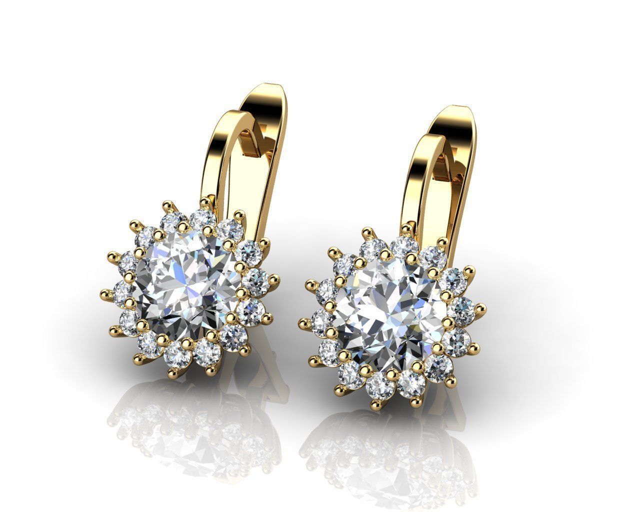 Print Model Diamond Earring Collection Cgtrader Diamond Earring Collection Model Stl M 3