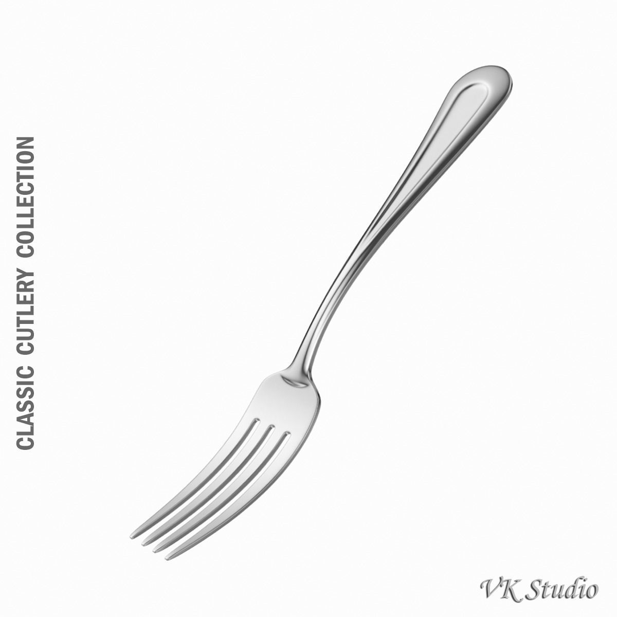 Table Dinner Fork Classic Cutlery 3D model