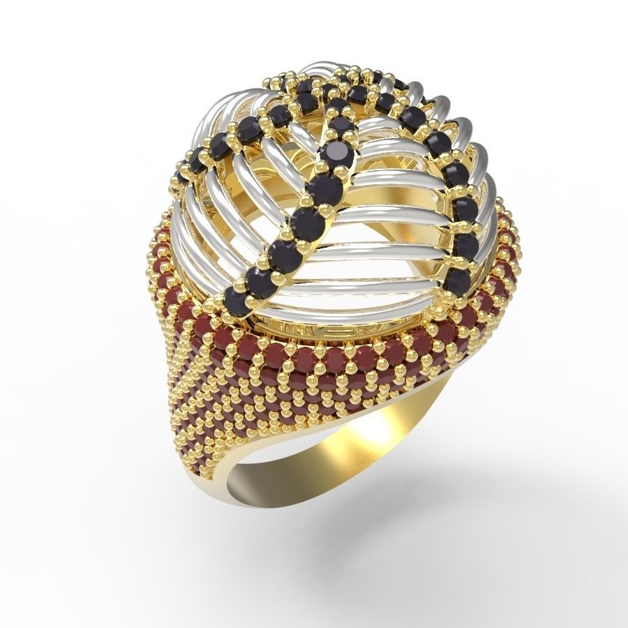 FANCY WOMAN RING 3D print model