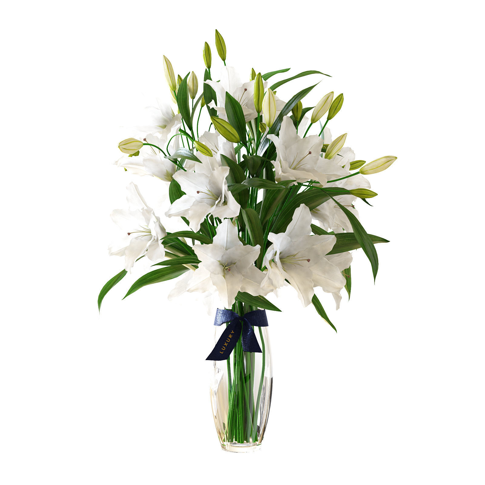 Bouquet of lilies 3D model