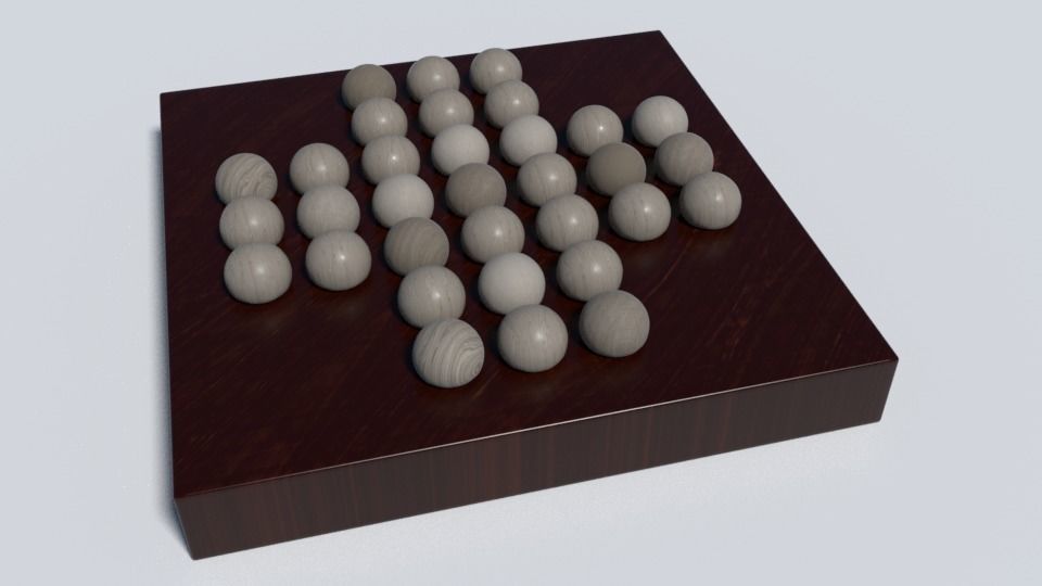 Single Chess Puzzle Wooden Toy Low-poly 3D model