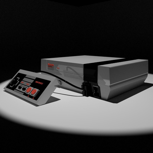 Nintendo NES 3D model CGTrader