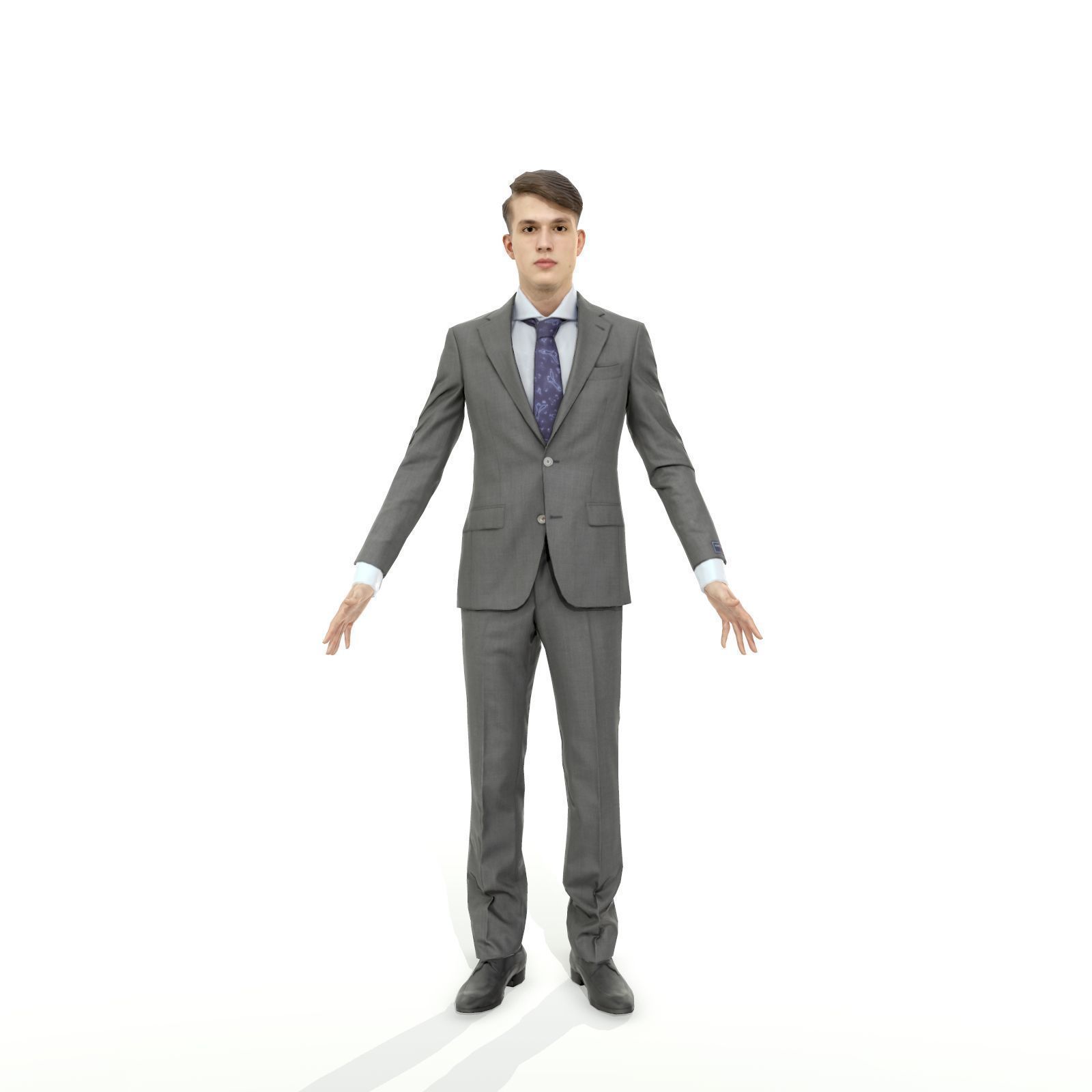 Business man in a grey suit