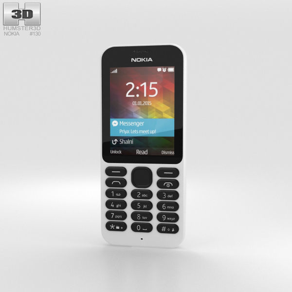 Nokia 215 White 3D model