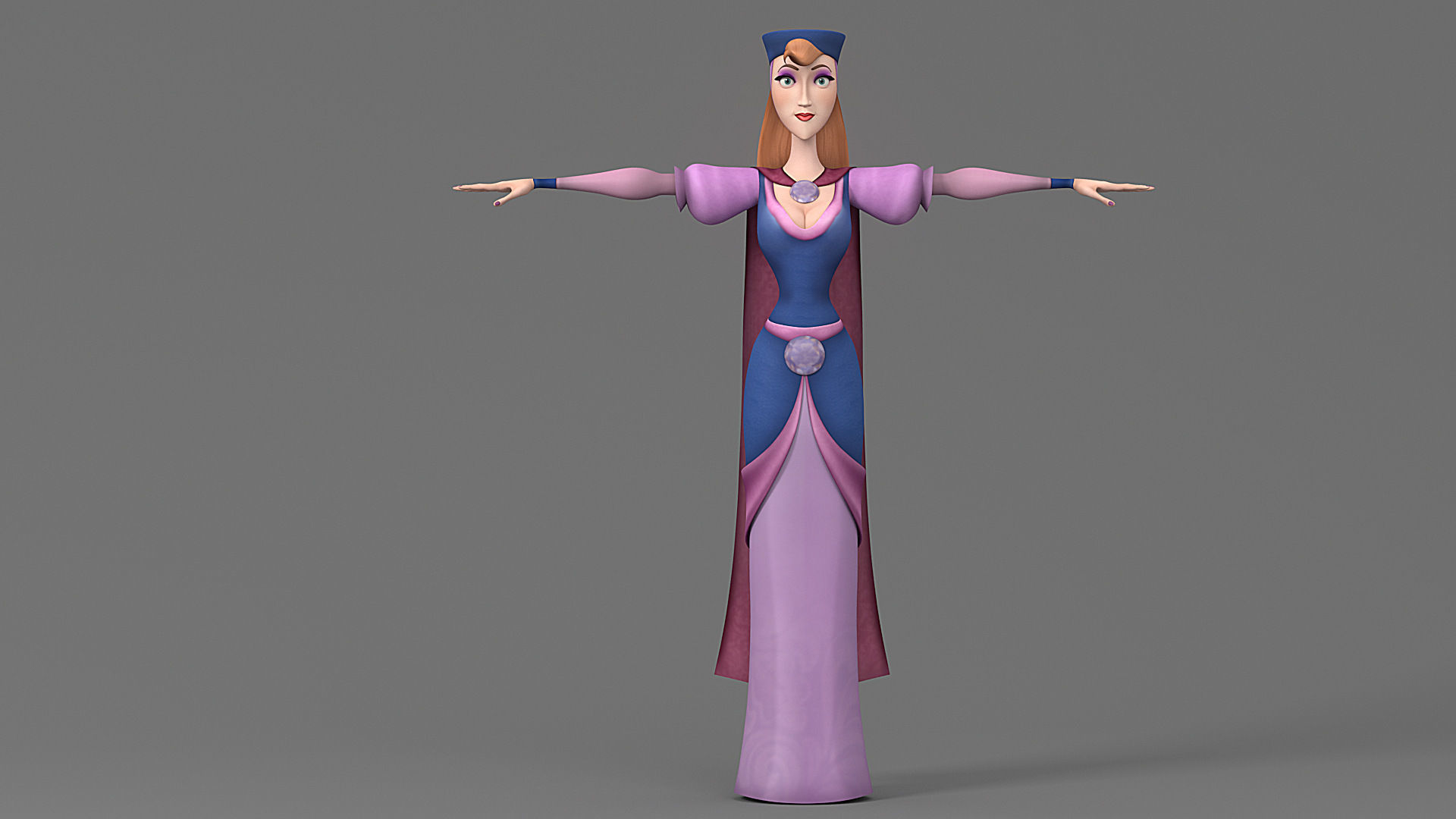 cartoon woman 3 3D model