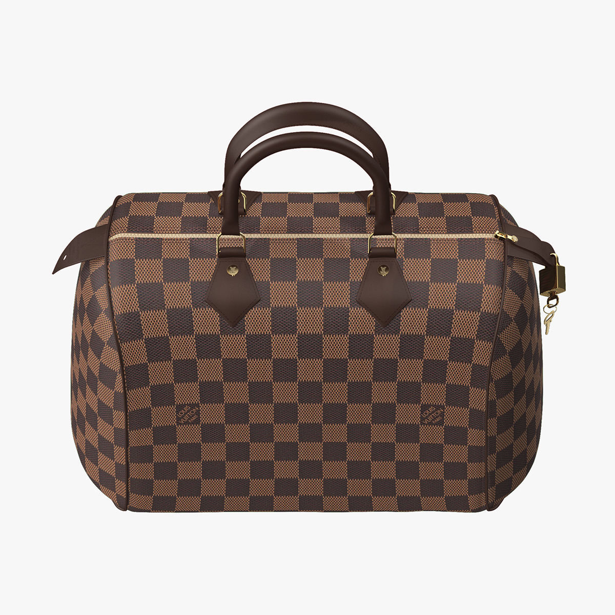 Louis Vuitton Speedy Bag Checker Brown 3D model CGTrader