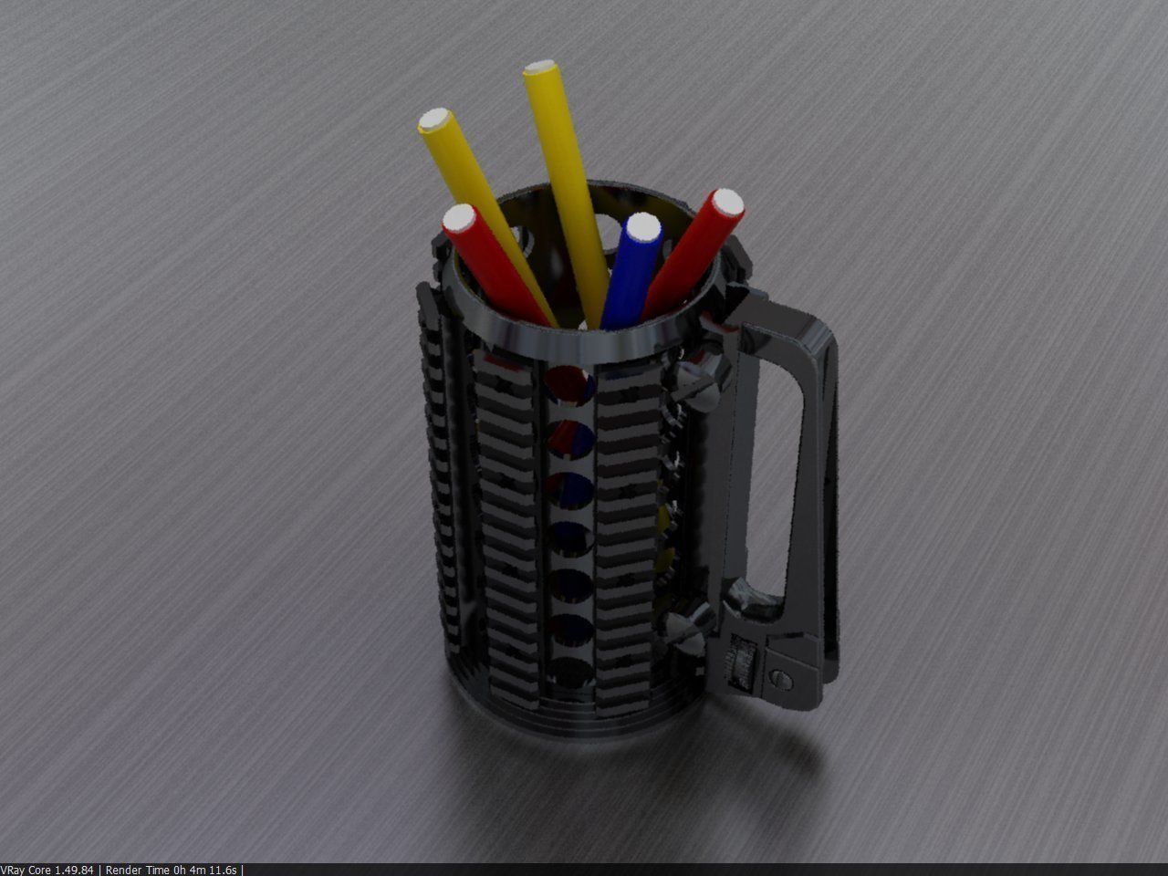 Rifle pen holder cup
