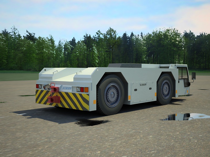 Airport tow tractor SCHOPF F300 3D Model MAX - CGTrader.com
