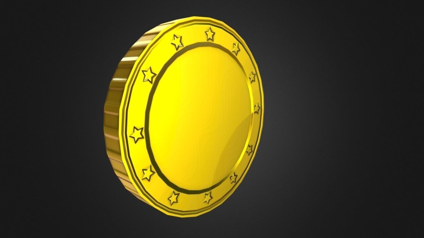 Game-Ready Gold Coin Asset Low-poly 3D model