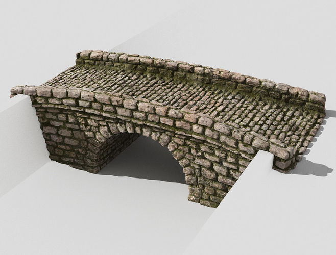 3D model Creek bridge VR / AR / lowpoly CGTrader