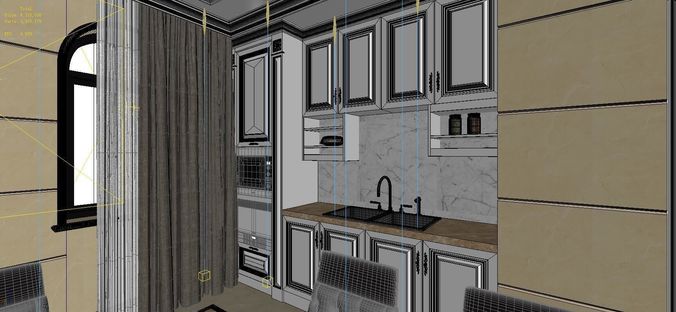 Restaurant Kitchen 3d Model panoramic neo-classical style living room restaurant 3d model max Restaurant Kitchen 3d Model panoramic neo-classical style living room restaurant 3d model max