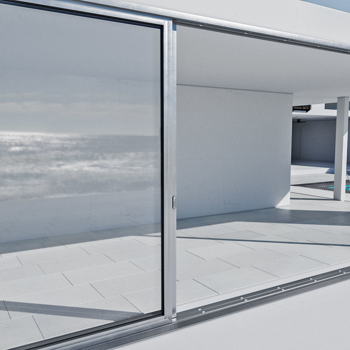 3d Model Aluminium Sliding Door Cgtrader Aluminium Sliding Door 3d Model Max Obj Mtl Mat 2