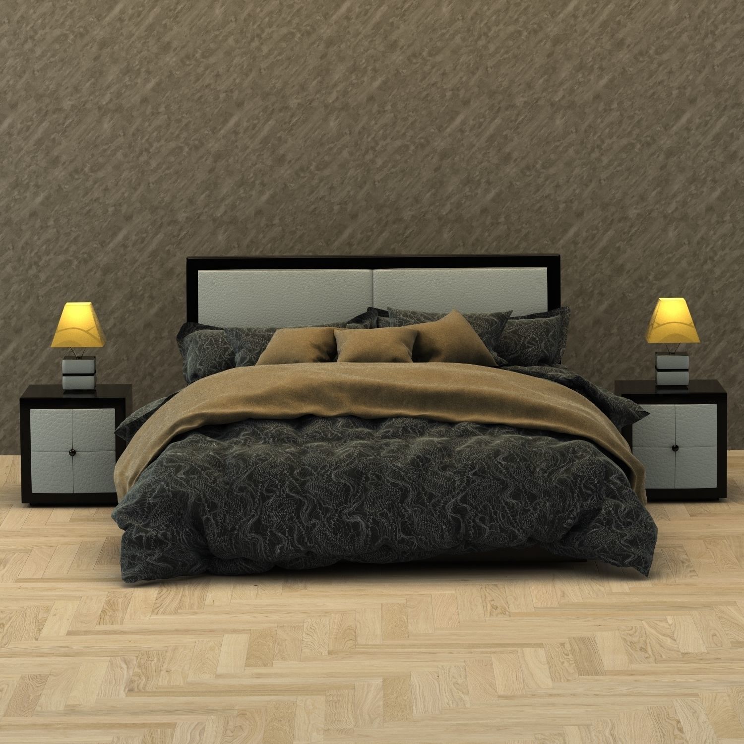 Modern bed 3D model