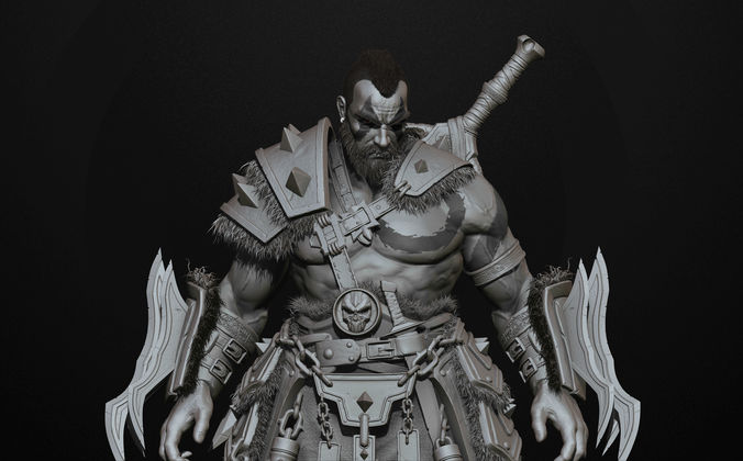 barbarian highpoly sculpt zbrush 3D model